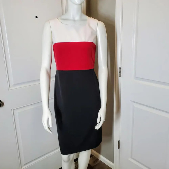 Evan Picone Dresses & Skirts - Evan-Picone Black Label Colorblock Sheath Dress Women's Size 10 NWOT